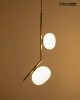 Złota lampa wisząca RUGIA MSE1501100490 szklane mleczne klosze salonowa do sypialni